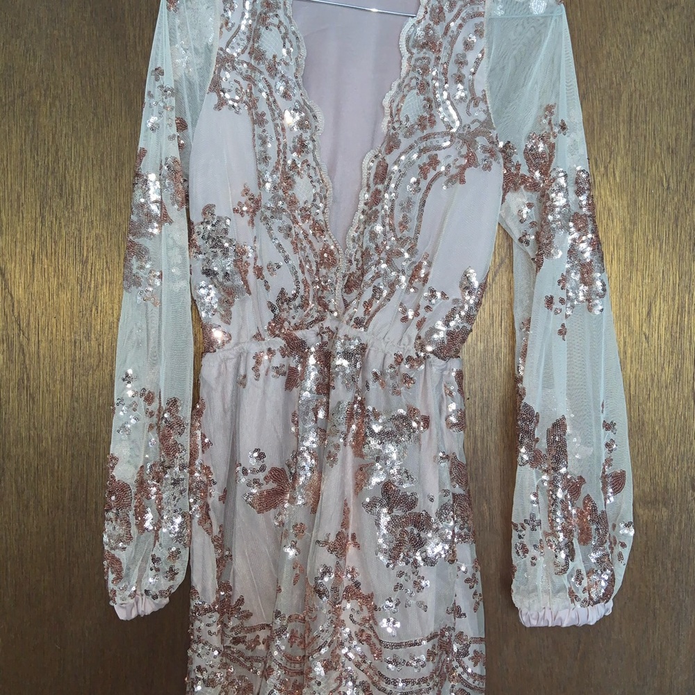 Gold/Tan sparkle romper